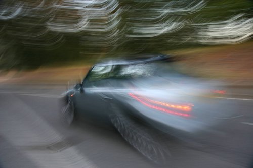 Speeding car