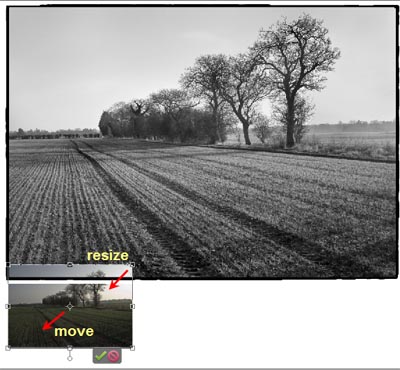 Move and resize thesecondary image