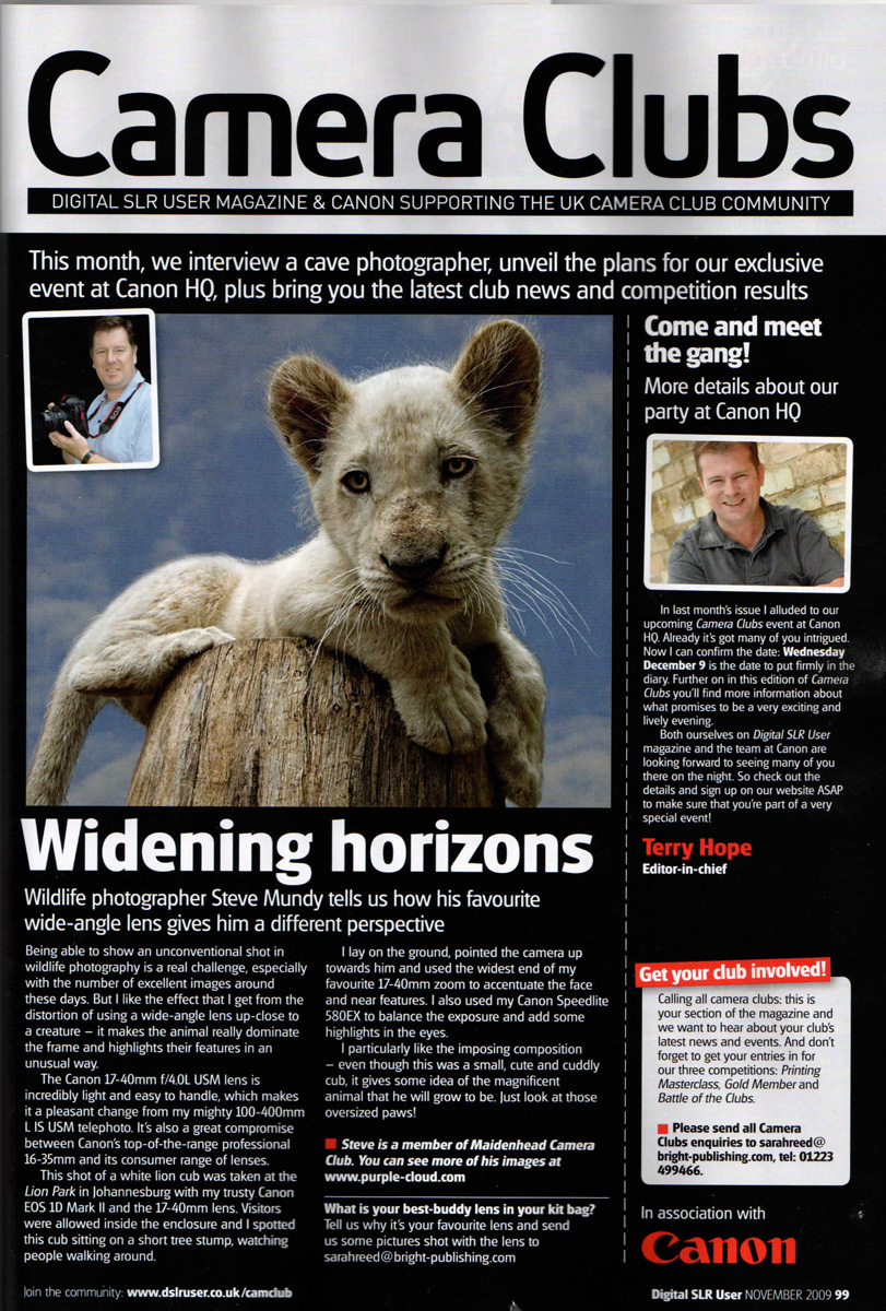 Steve Mundy article in DSLR