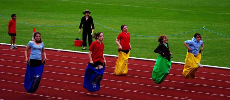 The sack race
